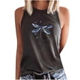 thumbnail image 2 of Homenesgenics Tank Tops for Women Women Sun and Moon Print Tank Fit O-Neck Sleeveless Block Shirts Tunic Tee Tops, 2 of 8