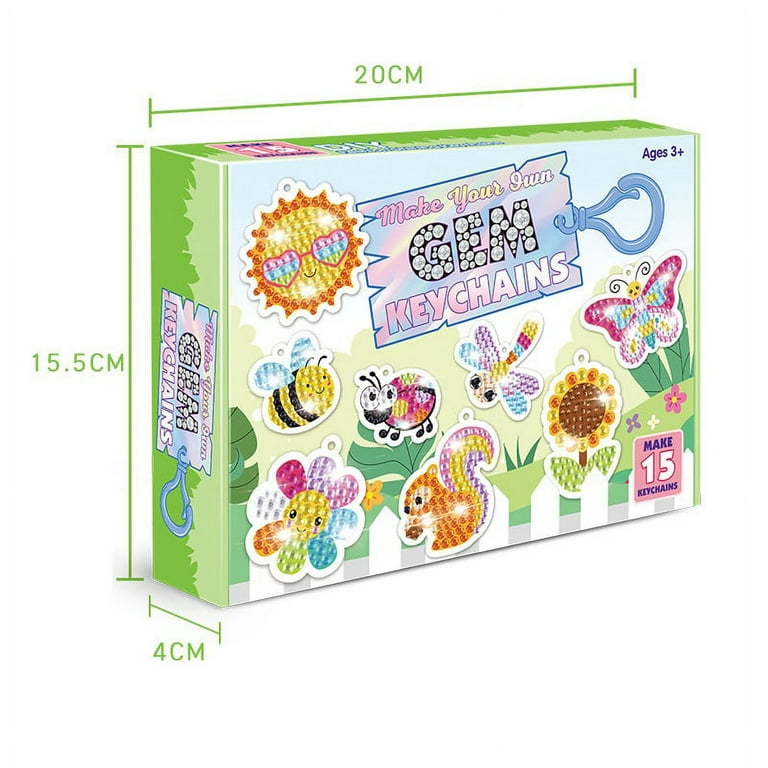 Gem Paint-By-Numbers Keychain Craft Kit (Cupcake)