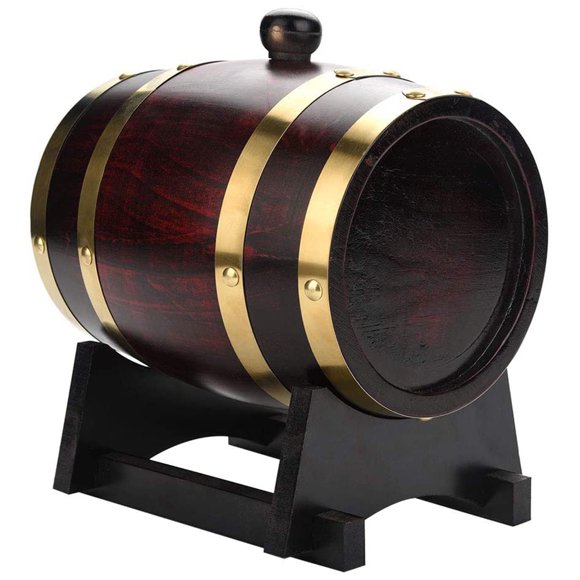 1.5L Vintage Wood Oak Timber Wine Barrel for Whiskey Rum Port