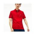 thumbnail image 5 of Lacoste Short Sleeve Jersey Interlock Regular Fit Mens Polos Size L, Color: Red, 5 of 10