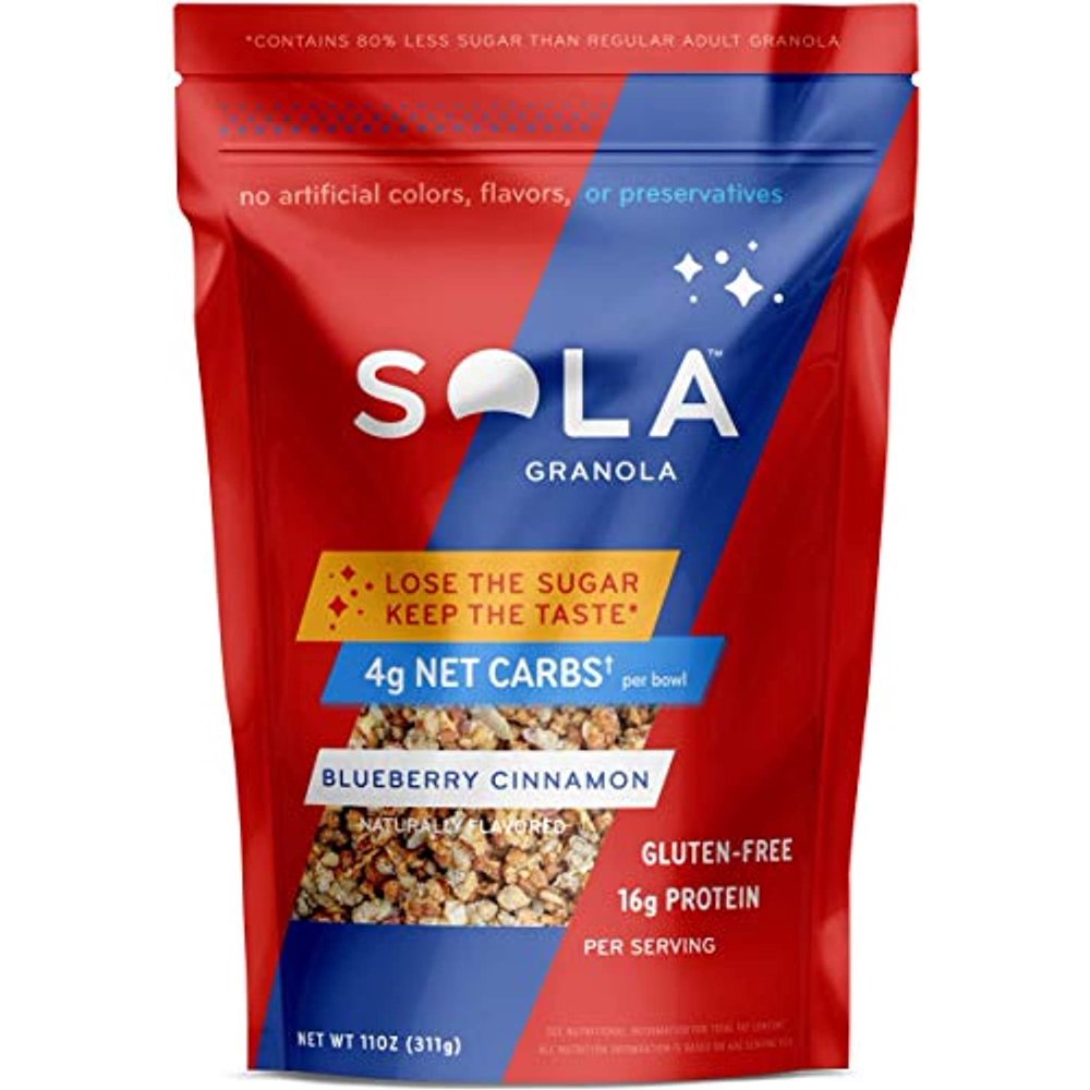 SOLA Granola, Low Carbs, Gluten free (Blueberry Cinnamon, 11 Ounce
