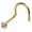 Yellow Gold - 1.5mm stone, variant on 22G Solid 14Kt Gold Nose Screw Stud with Prong Set real Pink Tourmaline Gemstone, 14kt Yellow Gold or 14kt White Gold - October Birthstone Nose Ring-NSYG_PTM-2MM
