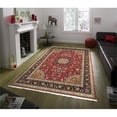 thumbnail image 2 of Pasargad Home Baku 61" x 83" Hand-Knotted Silk & Wool Area Rug in Red/Navy, 2 of 4