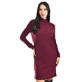 thumbnail image 4 of Vestido de punto con cuello alto Roman Fashion /Juvenil, 3821 (Vino) vino M, 4 of 5