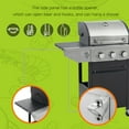 thumbnail image 6 of 3-Burner Propane Gas Grill with Side Burner and Thermometer Heavy Duty Stainless Steel Construction for Outdoor BBQ Camping Tailgate Parties Backyard Gatherings and High BTU Output Quick Ignition, 6 of 27