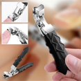 thumbnail image 2 of Curved Handle Nail Clipper Stainless Steel Manicure Pedicure Tool Portable Toenail Fingernail Trimmer for Adult Teen, 2 of 5