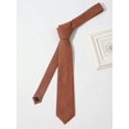 thumbnail image 5 of 1pc Men's Trendy Solid Coral Orange Plush Soft Textured Necktie For Party Festival Occasions, 5 of 5