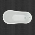 thumbnail image 5 of WOODBRIDGE 59" Slipper Clawfoot Bathtub with Solid Brass Polished Chrome Finish Drain and Overflow,BTA1522 Tub, 5 of 9