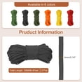 thumbnail image 2 of Uxcell Paracord, Parachutes Cord Spool Survival Strong Rope String for Camping Hiking Fish Black, 2 of 7
