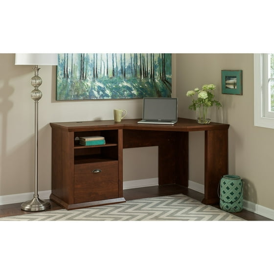Bush Furniture Yorktown Corner Desk In Antique Cherry - Walmart.com Bush Furniture Yorktown Corner Desk in Antique Cherry - Bush Furniture Yorktown Corner Desk In Antique Cherry - Walmart.com