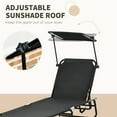 thumbnail image 4 of Outsunny 2-piece Chaise Lounge w/ Adjustable Backrest and Sunshade, Black, 4 of 9