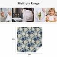thumbnail image 5 of Navy Blue White Floral Cloth Napkins, Vintage Blue Leaves Botanical Washable and Reusable Dinner Napkins Set of 2, Table Napkin for Kitchen Party Birthday Wedding Hotel Housewarming 20"x20", 5 of 9