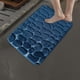 thumbnail image 5 of Alfombra de baño de terciopelo coral, lavable a máquina, de secado rápido, antideslizante, de 40 x 60 cm Azul oscuro, 5 of 7