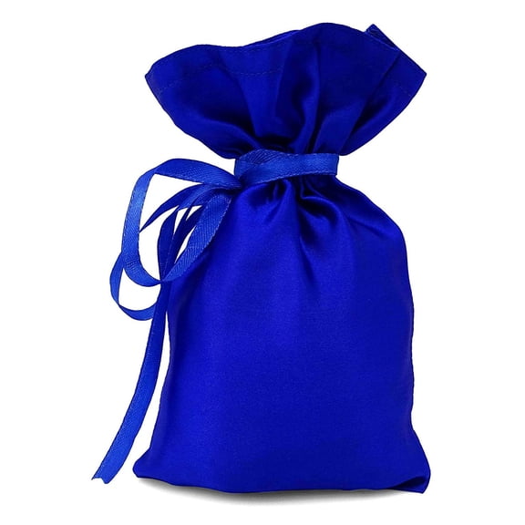 50 Satin Drawstring Gift Pouch Small Wedding Party Favors Bag - 3" x 5.5" inches Baby Shower Thank You Pouches- Royal Blue