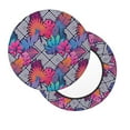 thumbnail image 7 of Cauagu Tropical Leaves Print Round Stool Covers,Seat Cushion for Round Bar Stool Chair Seat Cover for Bar Round Chair Fits for 12/13/14in Bar Stool Cushion, 7 of 7