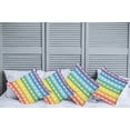 thumbnail image 2 of Ambesonne Colorful Throw Pillow Cover 4 Pack, Stripe Rainbow Pattern, 20", Multicolor, 2 of 5
