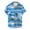 Blue, variant on Lovzfmll Men's Floral Hawaiian Resort Shirt, Short Sleeve Aloha Print Casual Top, Button Down Vacation Blouse