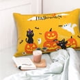 thumbnail image 4 of Zufioo Happy Halloween1 Print Double-Sided Throw Pillow Cover, Pillow Protector Home Decor - With Hidden Zipper, Suitable for Bedroom, Living Room, Car Interior-16"x24", 4 of 6