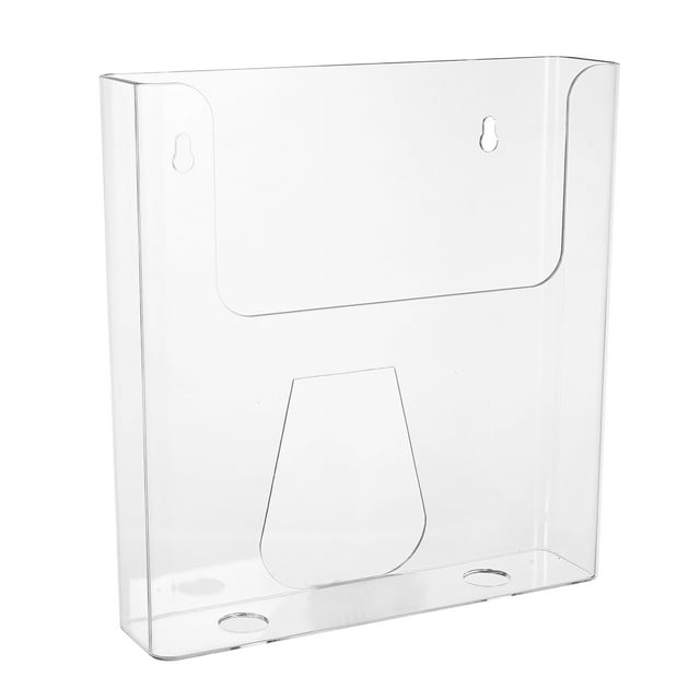 Portafolletos de acrílico transparente: expositor de revistas, expositor para publicidad comercial, soporte de pared, para folletos, menús, documentos, folletos y suministros.