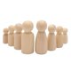 thumbnail image 2 of Muñeca con clavija de madera para niños, conjunto de personas, cuerpos de muñecas de madera sin terminar, artesanía Diy brillar Electrónica, 2 of 5