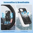 thumbnail image 2 of for iPhone 13 Magnetic Case, 3D Hollow Mesh Heat Dissipation Phone Case Compatible with Magsafe, Breathable Cooling Hard PC Shockproof Cover for iPhone 13(6.1 inch, Black), 2 of 14