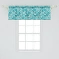 thumbnail image 2 of Ambesonne Aqua Window Valance, Mandala Round, 54" X 18", Turquoise Teal White, 2 of 3