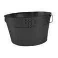 thumbnail image 3 of Esquirla Ice Bucket Beverage Tub Round Lightweight Organizer Metal Drink Storage Bucket for Chilling Bar Champagne Cocktails Black, 3 of 8