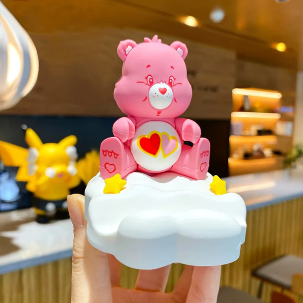 Soporte para teléfono móvil con forma de corazón y diseño de oso, auténtico, bonito soporte para tableta, marco de soporte para TV, adorno decorativo creativo para escritorio