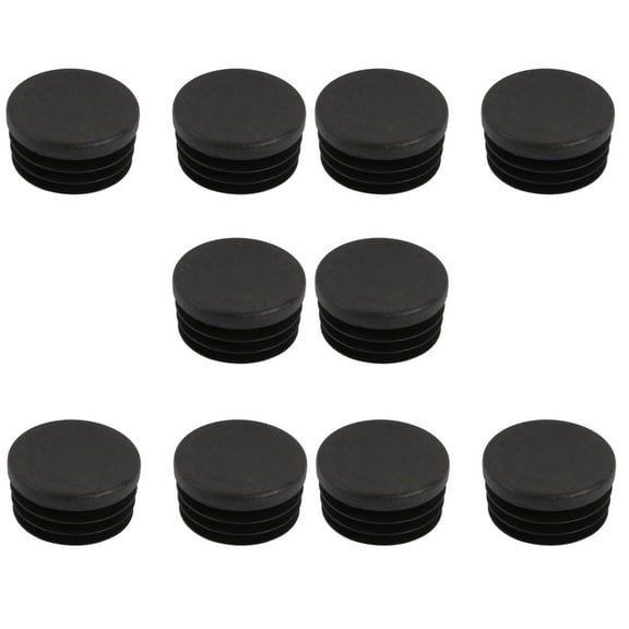 10Pcs Chair Table Leg Plastic Cap Ribbed Round Tube Insert Fit 30mm Dia Hole