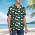thumbnail image 3 of Susaid Farmhouse Animals Print Hawaiian Shirts for Men Women,Hawaiian Summer Short-Sleeve Casual Relaxed-Fit Button-Down,Small, 3 of 7