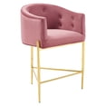 thumbnail image 4 of Modway Savour Tufted Performance Velvet Counter Stool Set of 2 in Dusty Rose, 4 of 5