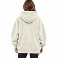 thumbnail image 3 of laqbezok Women's Pet Dog Pouch Hoodie, Oversized Dog Carrier Sweatshirt with Large Pocket, Long Sleeve Fleece Dog Hoodie & Cozy Winter Clothes, Beige L, 3 of 4