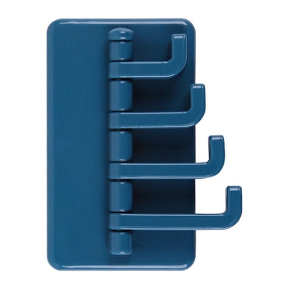 Sticky Wall Hooks Strong Adhesive Hanging Rack for Towels Keys Coats Hats Bathroom Kitchen No Drill Multi-Functional Foldable (1Pcs) Blue