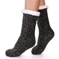 thumbnail image 1 of Calcetines Sandsuced Fuzzy Fluffy Cozy para invierno para mujer, negros, 1 of 6