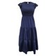 thumbnail image 4 of Vestido midi informal de verano con mangas acampanadas y fruncido para mujer - Cuello redondo, cintura elástica, falda escalonada - S-XL, 4 of 6
