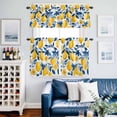 thumbnail image 2 of Lemon Kitchen Curtains Sets for Windows 24 Inch Length, Watercolor Blue Yellow Branch Summer Spring Rod Pocket Window Treatments Tier Curtains and Valances Set for Bedroom/Bathroom, 2 of 8