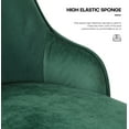 thumbnail image 5 of Swivel Bar Stool with Low Back Set of 2, 26 Inch Counter Bar Height Stool Velvet Upholstered Armless Heavy Duty Bar Chair for Kitchen Island Dining Room, Green, 5 of 7
