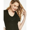 thumbnail image 6 of SSLR V Neck T Shirts for Women Short Sleeve tshirts Summer Tops Ribbed Tee Shirts, 6 of 8