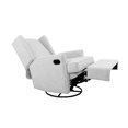 thumbnail image 5 of Second Story Home Hemingway Upholstered Wingback Swivel Gliding Recliner- Gray, 5 of 8