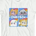 thumbnail image 2 of LankyBox Clipped Characters Toddler White Crew Neck Short Sleeve Tee-4T, 2 of 3