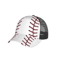 thumbnail image 5 of Curved Trucker Hat White Baseball Adjustable Mesh Back Baseball Snapback Cap For Men, 5 of 5