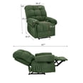 thumbnail image 5 of CQSXDA Manual  Recliner Armchair with Padded Footrest for Living Room and Home Theater Ergonomic Lounge Seating,  Green, 5 of 10