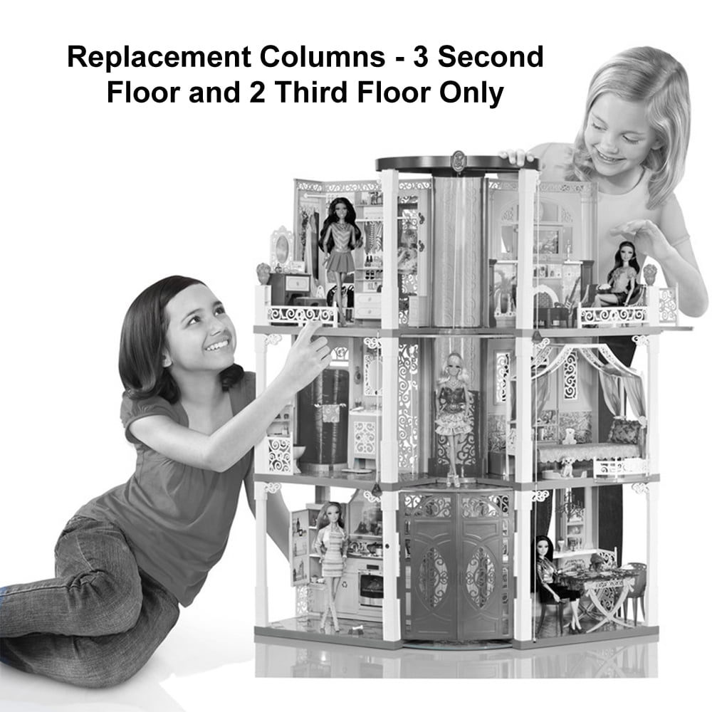 Replacement Parts for Barbie Dreamhouse Barbie Doll Dream House Dollhouse X7949 Column Bag B Includes 5 Columns 3 Second Floor and 2 Third Floor Walmart