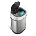 thumbnail image 2 of Ninestars DZT-12-9 3.2 gal Touchless Technology Trash Can, Silver & Black, 2 of 3