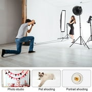 STARPOLARIS White Background Photography Cloth 10x10 ft (300x300 cm) High Density Polyester Fabric Pure Black Photo Backdrop Foldable Washable Seamless Photo Shoot Portrait Party