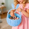 thumbnail image 3 of BotaniNest Easter With Handle Easter Rabbit Vine Weaving Picnic With Rabbit Ears Wicker Easter Egg Candy Suitable For Egg Party Easter, 3 of 4