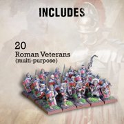 Wargames Delivered - Hail Caesar Early Imperial Romans Veterans, 28mm Miniatures Wargaming, 20 Multi-Part, Shield Digital Bundle Model Kit by Warlord Games
