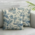 thumbnail image 3 of ONETECH Chinoiserie Pillow Covers Flower Bird Hummingbird Peony Boho Decorative Throw Pillow Covers, Soft Lumbar Cushion Cases for Couch Sofa Bedroom, 3 of 5