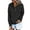 Black, variant on MOSHU Half Boutton Womens Hoodies Drawstring Hooded Sweatshirts for Woman With Pocket