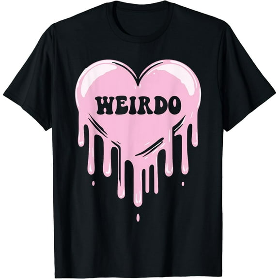 Weirdo Dripping Heart Pastel Goth Emo Punk Aesthetic T-Shirt